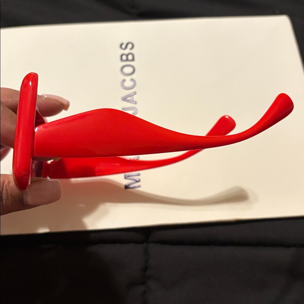 Bold Red Square Sunglasses - Picture 6 of 9